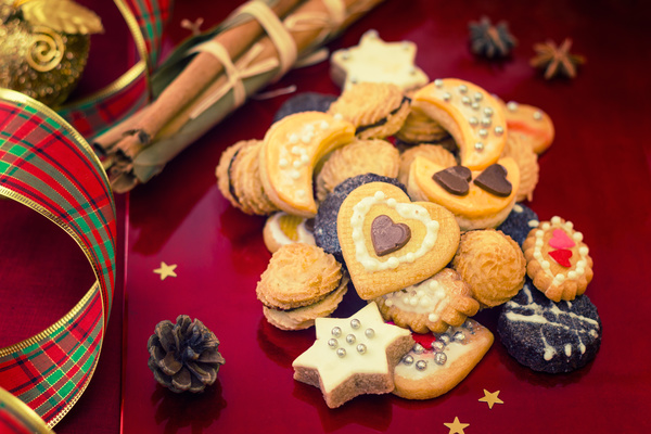 All kinds Christmas cookies Stock Photo 02