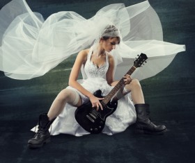 Alternative wedding photos Stock Photo 02