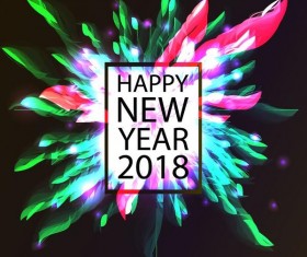 Amazing 2018 new year background creative vector
