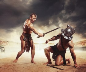 Ancient Roman gladiator Stock Photo 02