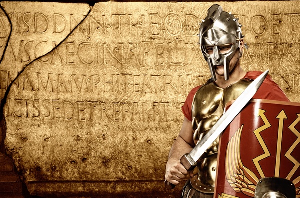 Ancient Roman soldiers Stock Photo 01