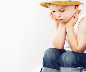 Angry little boy Stock Photo