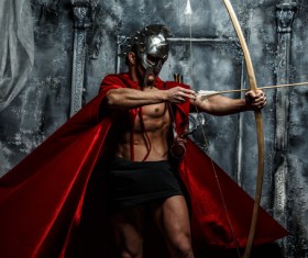 Archery Roman soldier Stock Photo