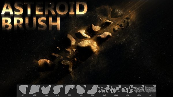 Asteroid Photoshop Brushes