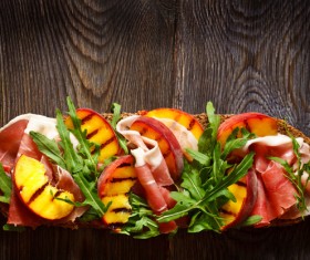 Bacon fruit sandwich Stock Photo 02