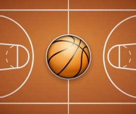 Basketball court overlooking background vector