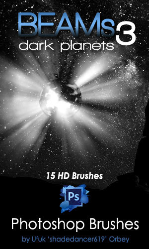Beams Dark Planets Photoshop Brushes