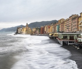 Beat waves on the shore Stock Photo 04