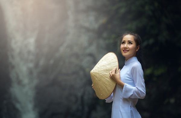 Beautiful Vietnamese girl Stock Photo