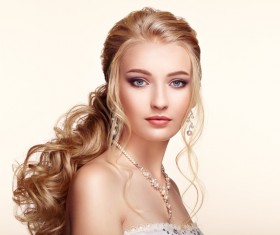 Beautiful girls with fashionable hairstyles and stylish make-up Stock Photo 02