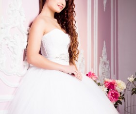 Beautiful happy bride Stock Photo