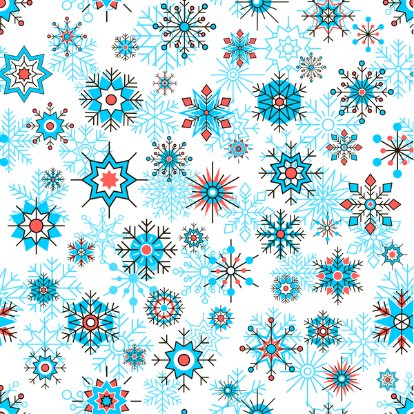 Beautifule snowflake decorative pattern seamless vector