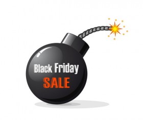 Black Friday bomb illustration vector