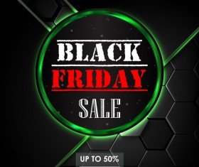 Black background with black friday big sale design vector