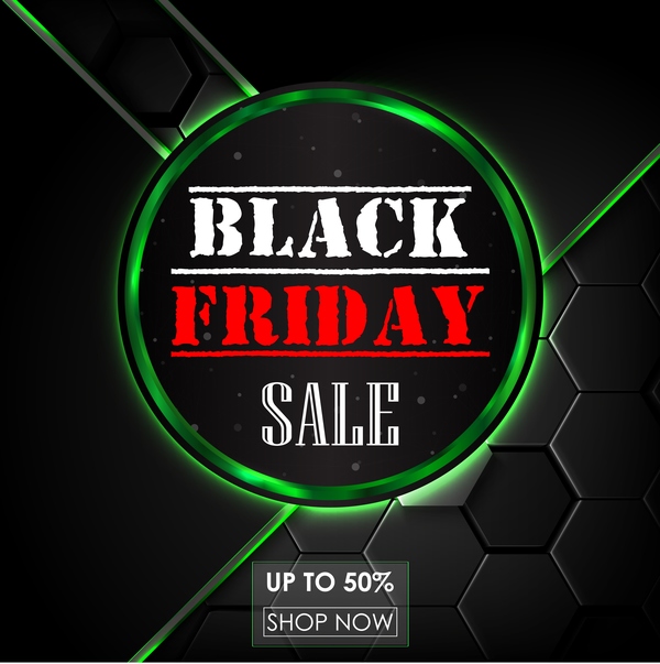 Black background with black friday big sale design vector