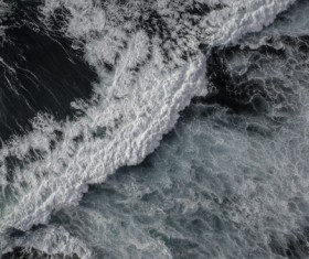 Black white picture of fierce water flow Stock Photo