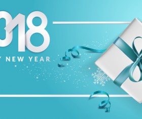 Reooster new year with gift box vector 03 free download