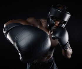 Boxers wearing protective gear Stock Photo 02