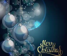 Brilliant christmas background with baubles vector