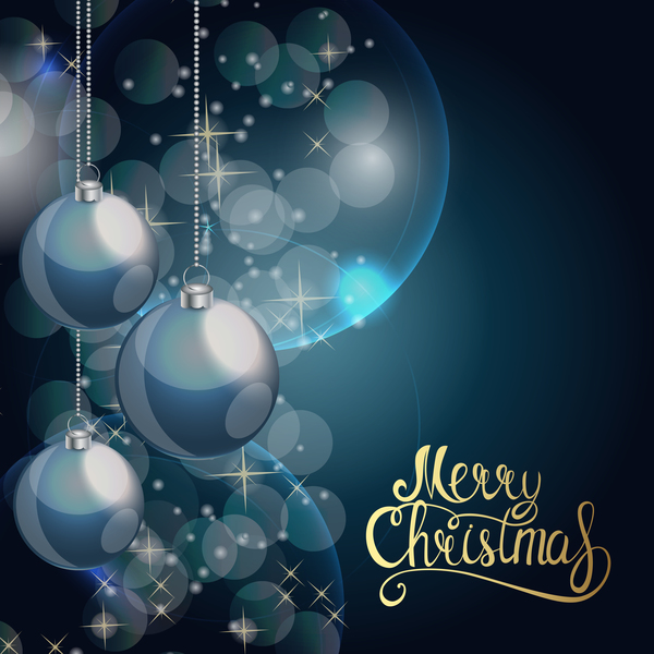 Brilliant christmas background with baubles vector