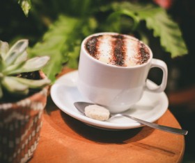 Caramel macchiato coffee Stock Photo