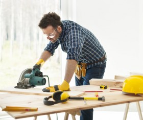 Carpentry are working Stock Photo 01