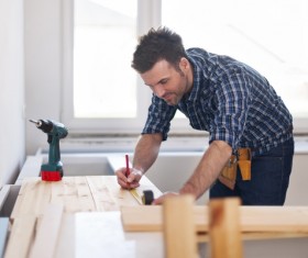 Carpentry are working Stock Photo 04