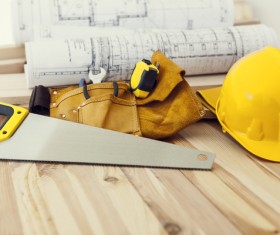 Carpentry tools on the table Stock Photo 01