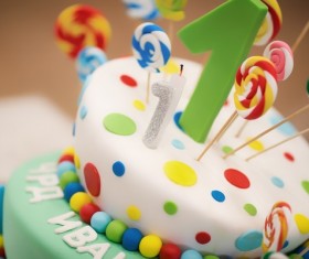Child birthday cake Stock Photo