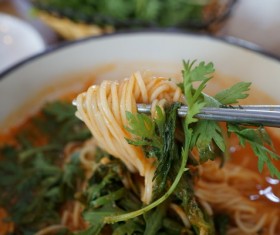 China Lanzhou Lamian Noodles Stock Photo