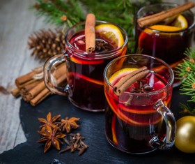 Christmas Mulled Wine Stock Photo