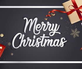 Christmas black background with gift boxs design vector 01