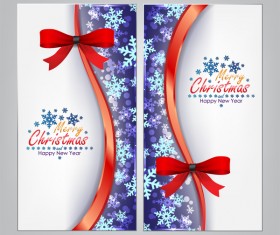 Christmas bows banners design vector 11