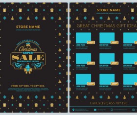 Christmas brochure template with gift card vector 01