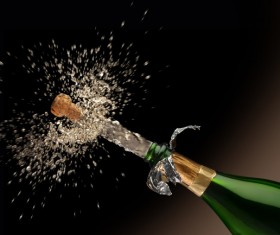 Christmas champagne Stock Photo 04
