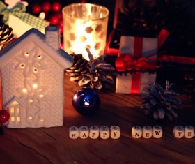 Christmas cookie house on the table Stock Photo