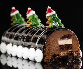 Christmas cookies decorated cupcake Stock Photo