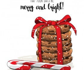 Christmas cookies food design vector 03