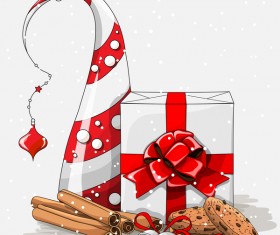 Christmas cookies food design vector 05