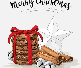 Christmas cookies food design vector 08