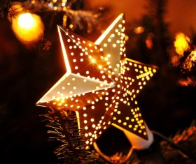 Christmas decorations little stars Stock Photo