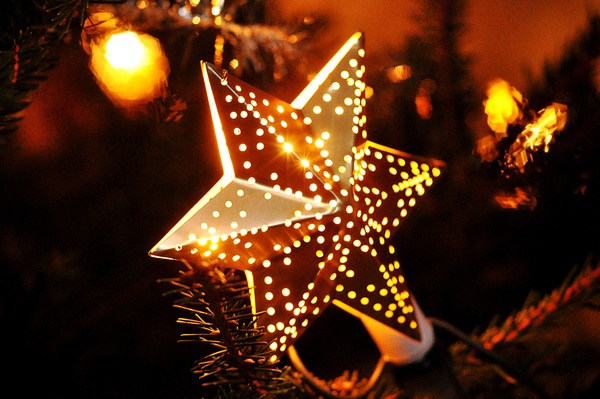 Christmas decorations little stars Stock Photo