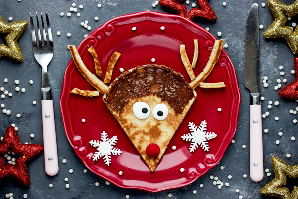Christmas deer modeling dessert Stock Photo 01
