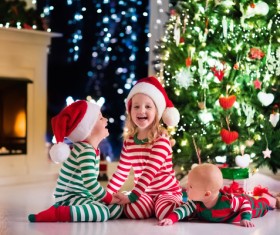 Christmas happy kids Stock Photo 02