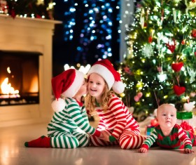 Christmas happy kids Stock Photo 03
