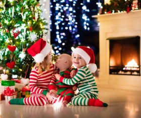 Christmas happy kids Stock Photo 04