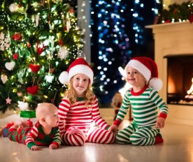 Christmas happy kids Stock Photo 06