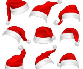 Christmas hat design set vector 02
