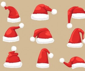 Christmas hat design set vector 03