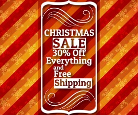 Christmas holiday discount sale red background vector 08